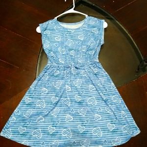 White and blue girls dress